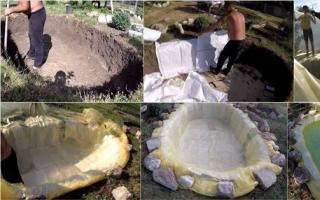 DIY technology for constructing a pool from pallets