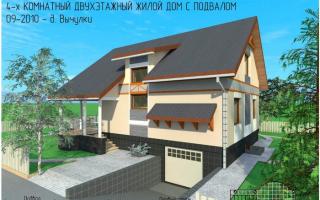Väikese kahekorruselise maja algne planeering