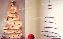 Как украсить дом на Новый год: делаем красоту в доме сами Как сделать елочку из мишуры на стену
